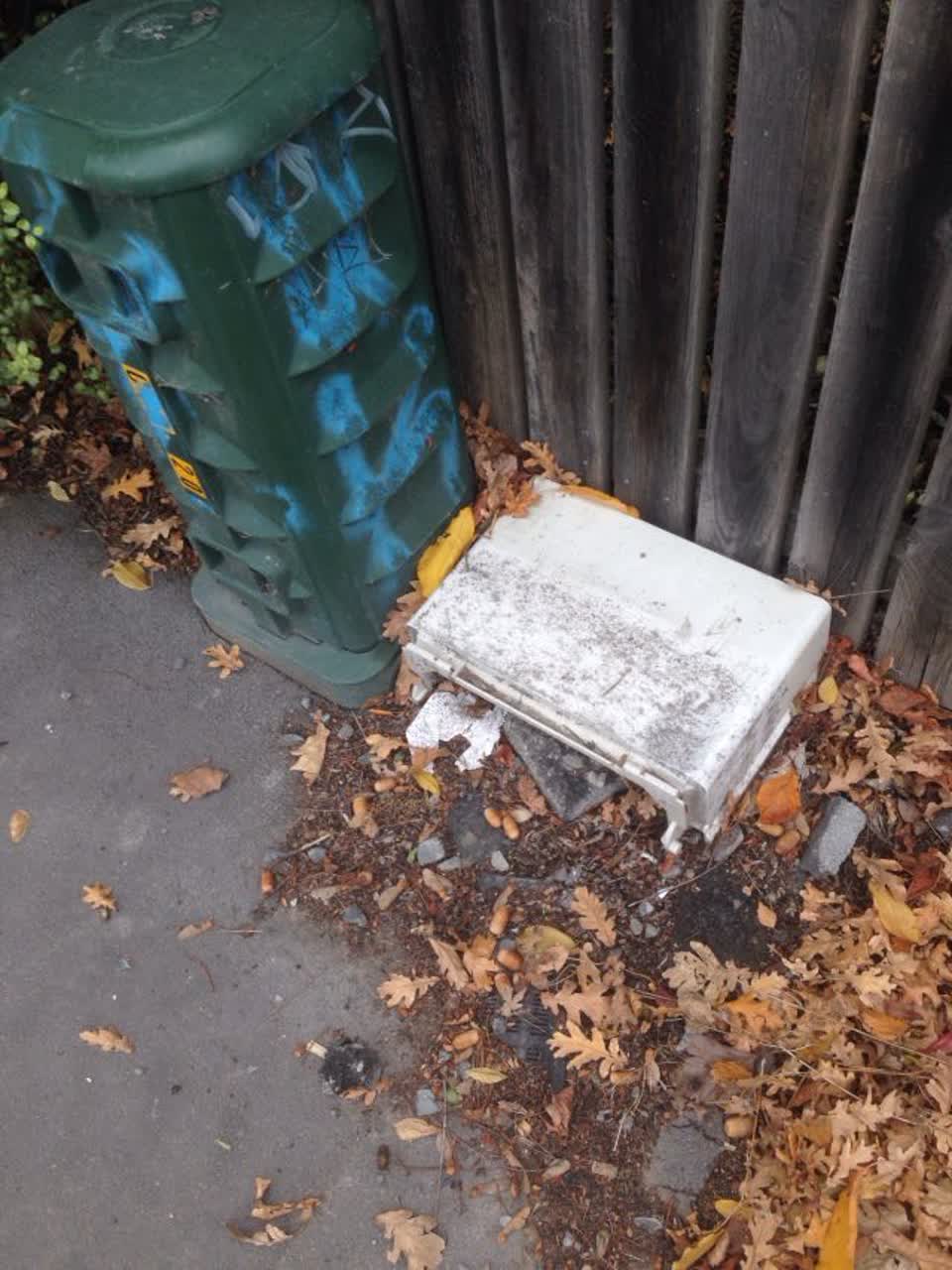 The photograph attached to this rubbish/recycling report