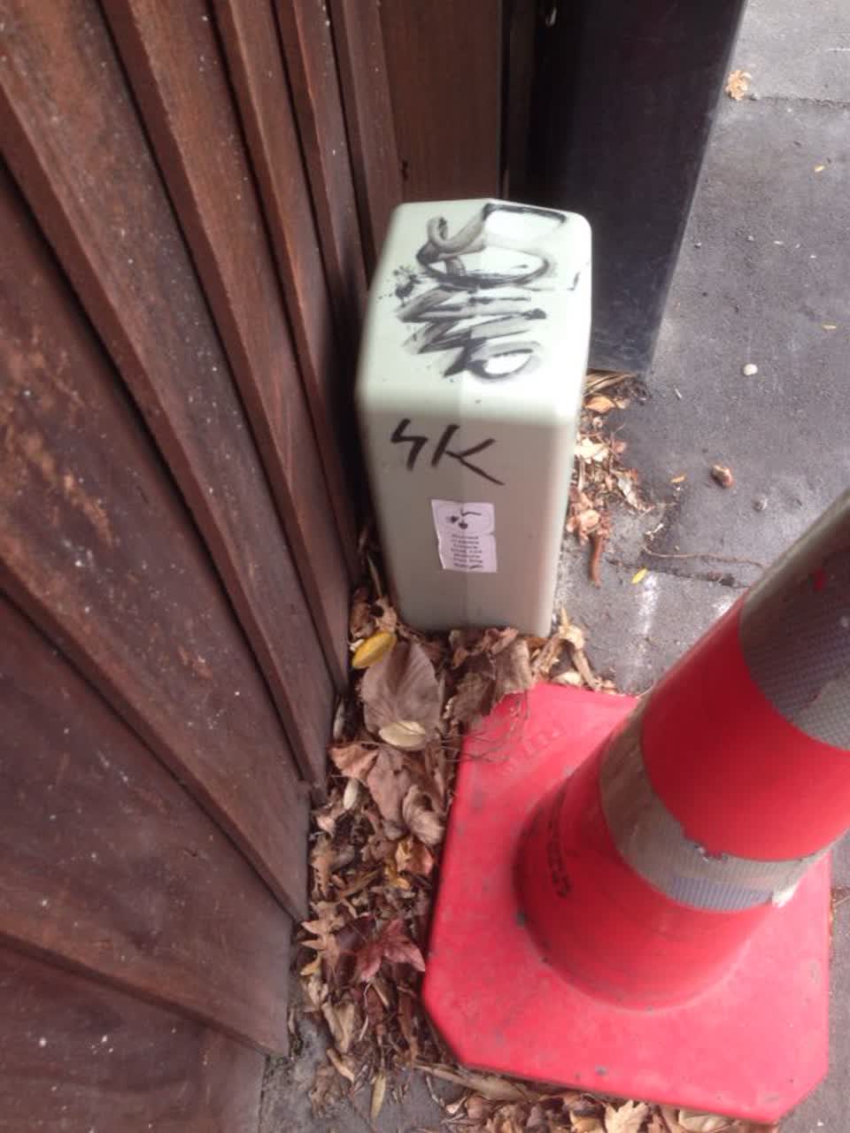 The photograph attached to this graffiti report