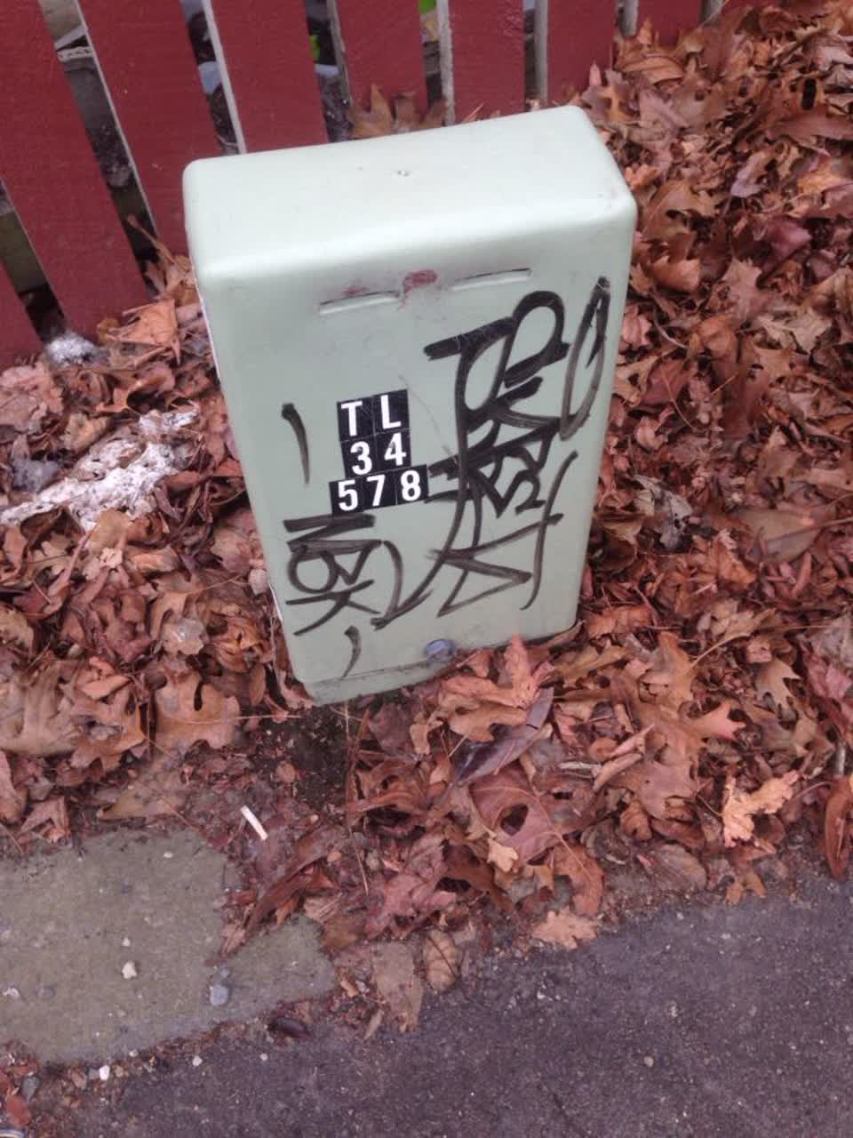 The photograph attached to this graffiti report