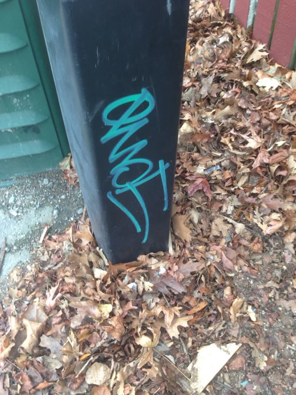The photograph attached to this graffiti report