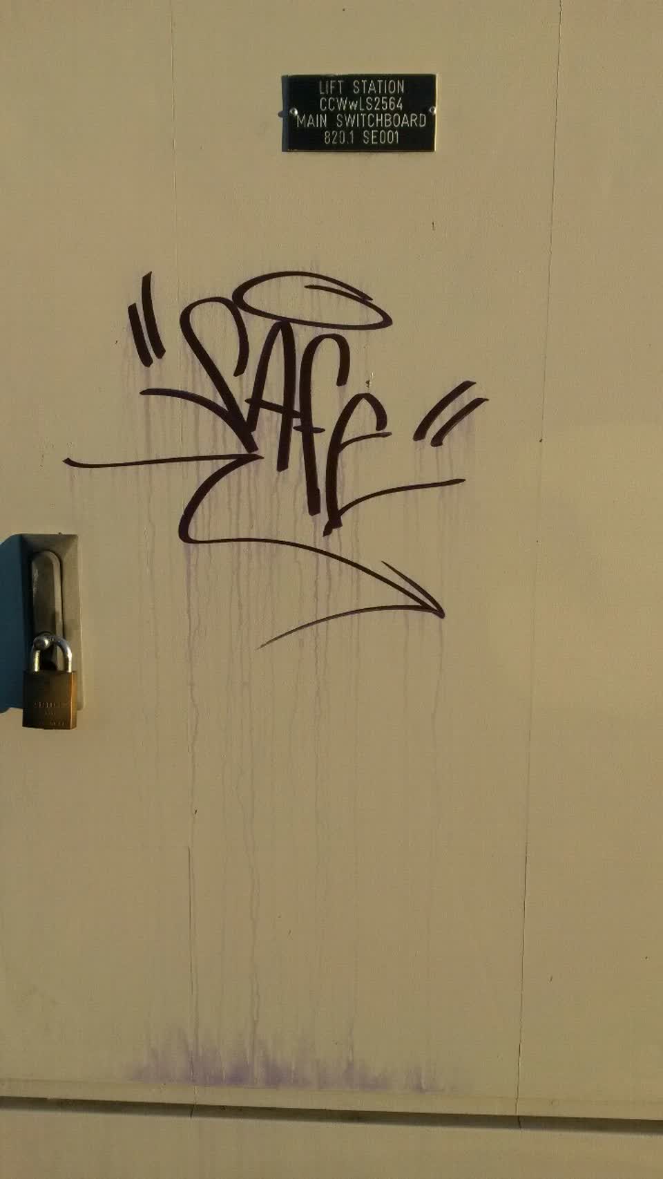 The photograph attached to this graffiti report