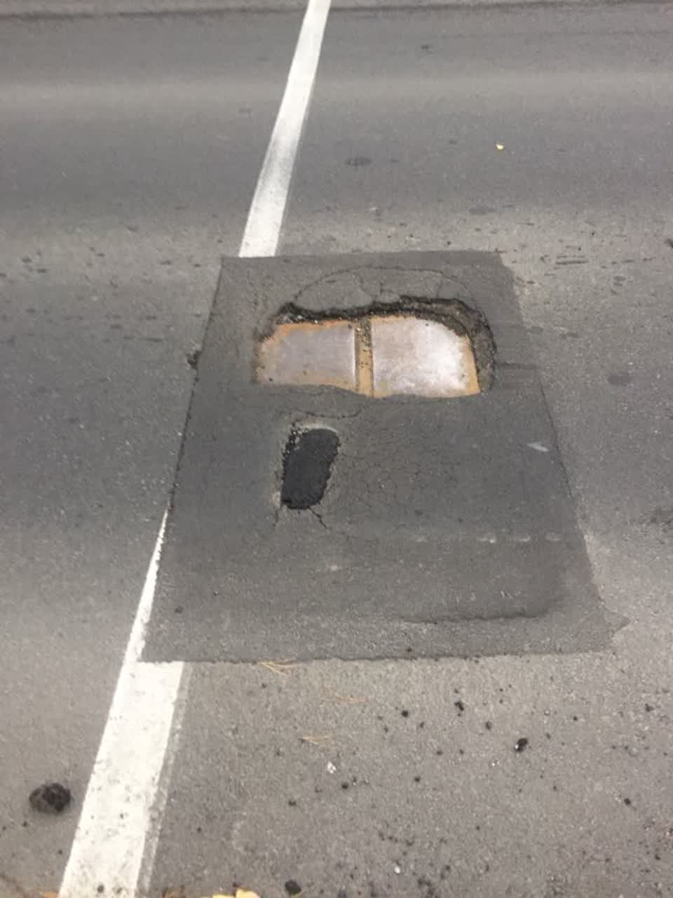 The photograph attached to this roading/streets report