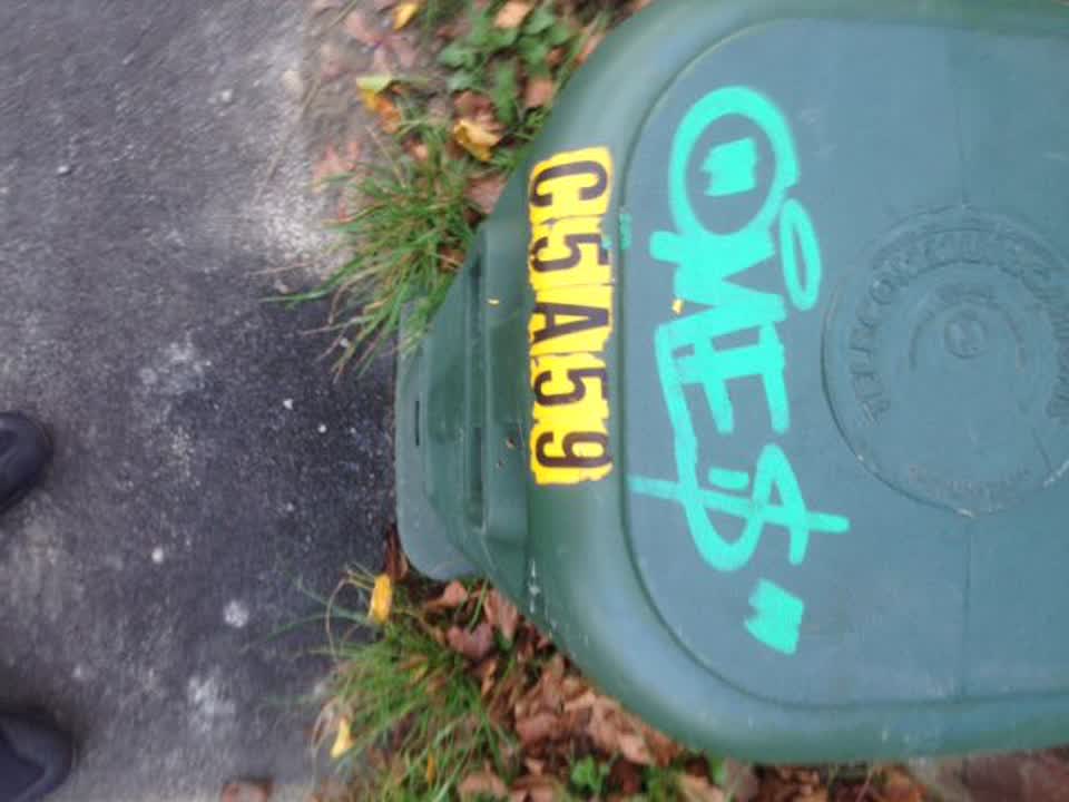 The photograph attached to this graffiti report