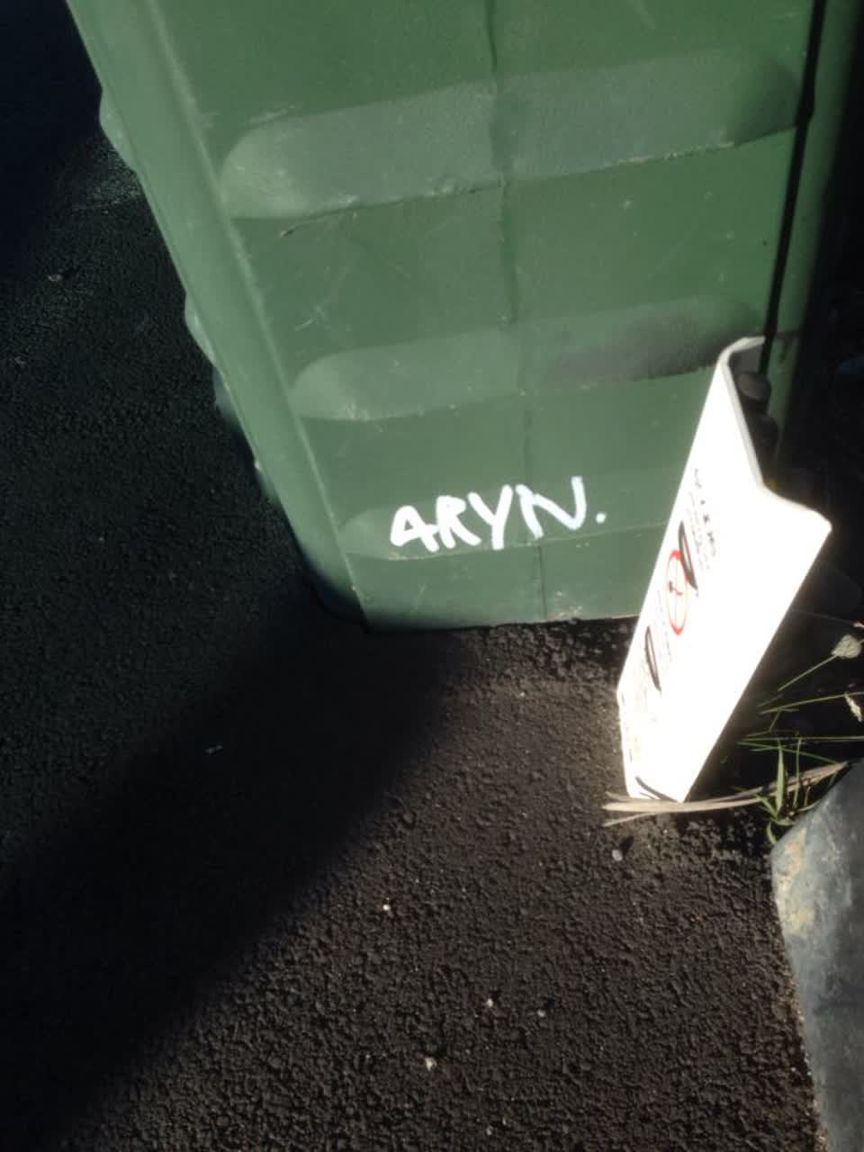 The photograph attached to this graffiti report