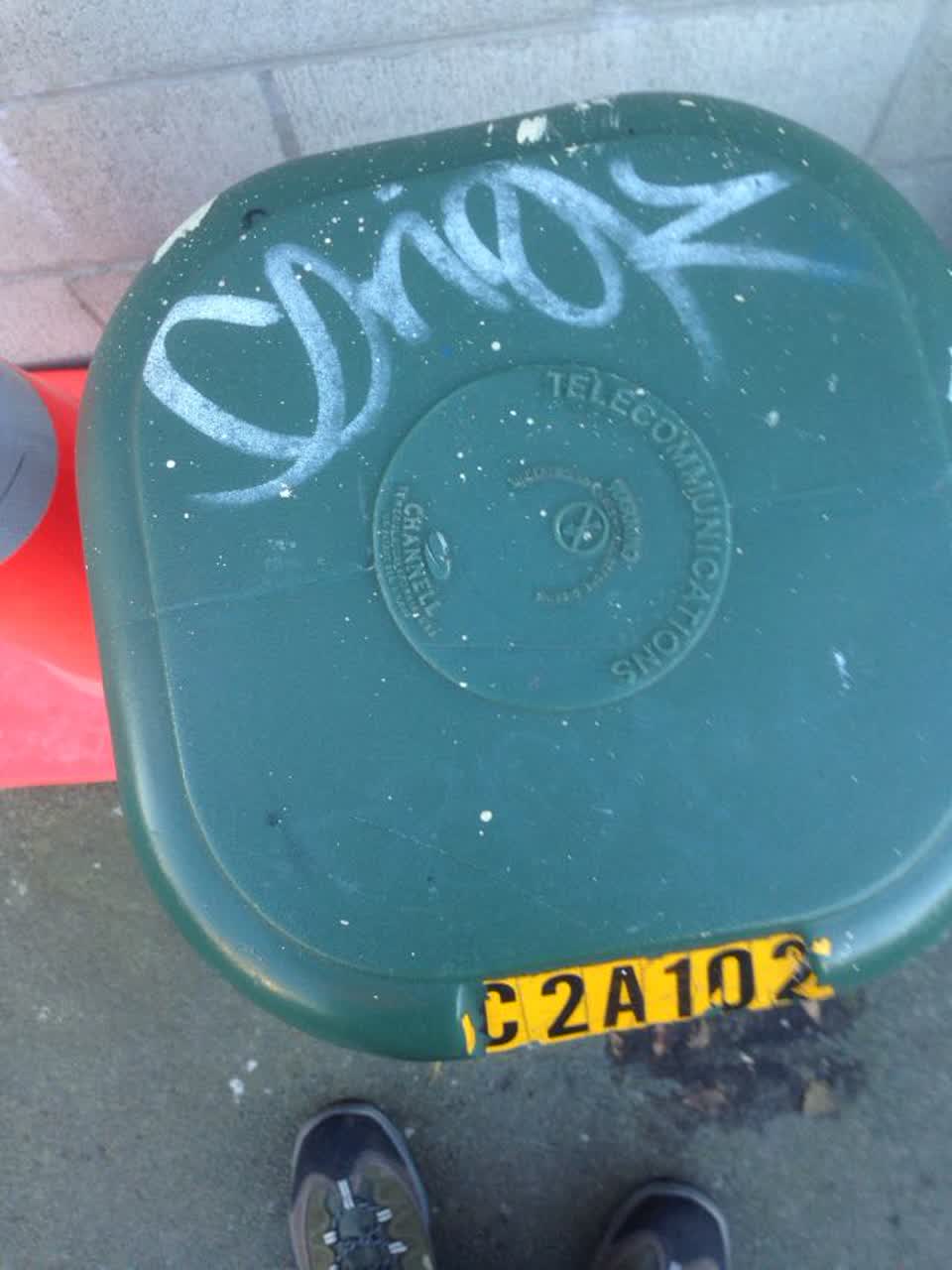 The photograph attached to this graffiti report
