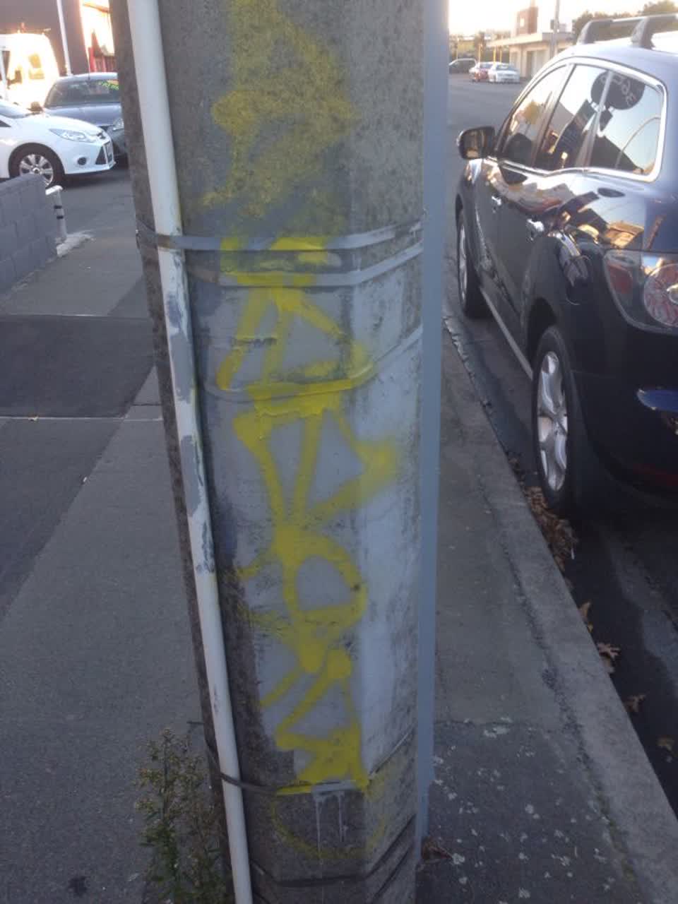 The photograph attached to this graffiti report
