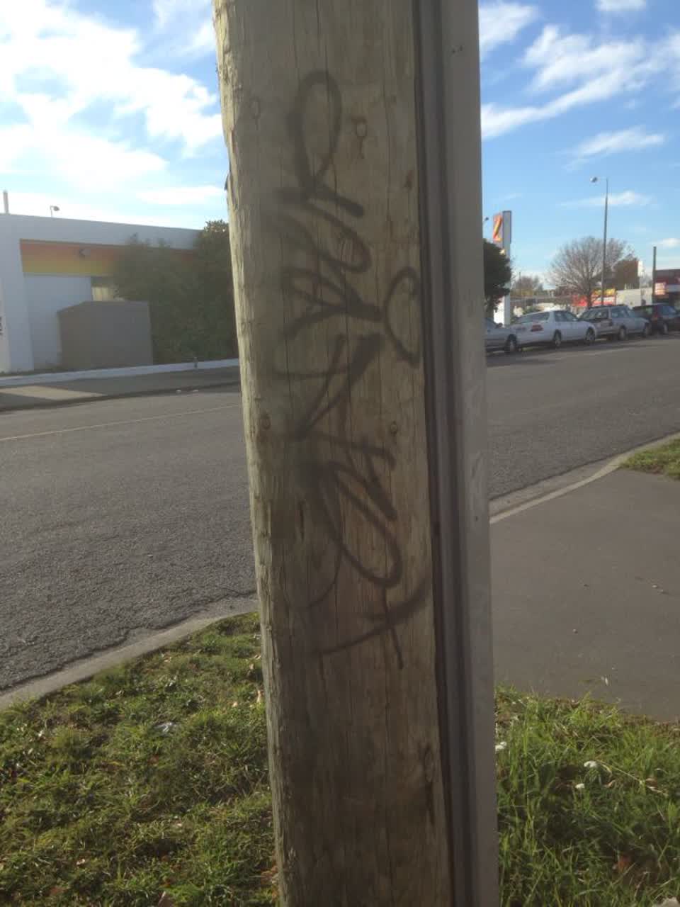 The photograph attached to this graffiti report
