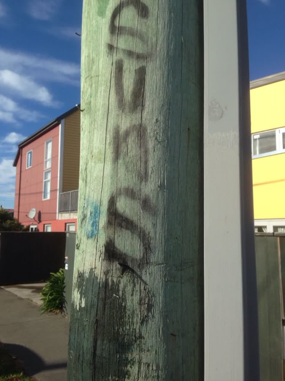 The photograph attached to this graffiti report