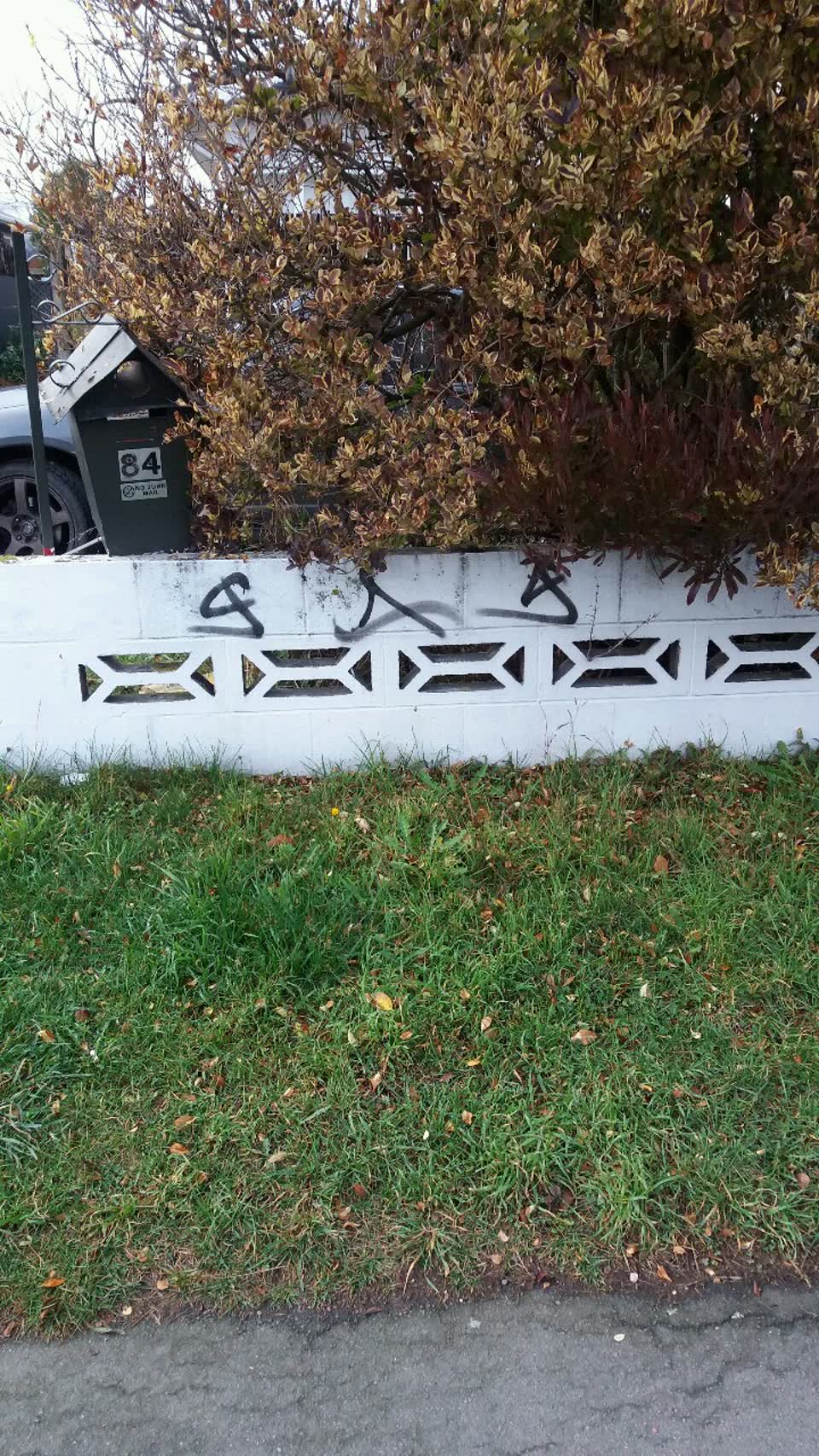 The photograph attached to this graffiti report