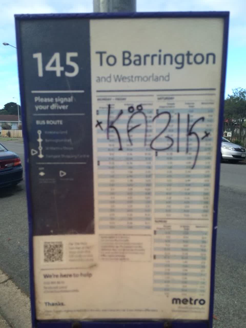 The photograph attached to this roading/streets report