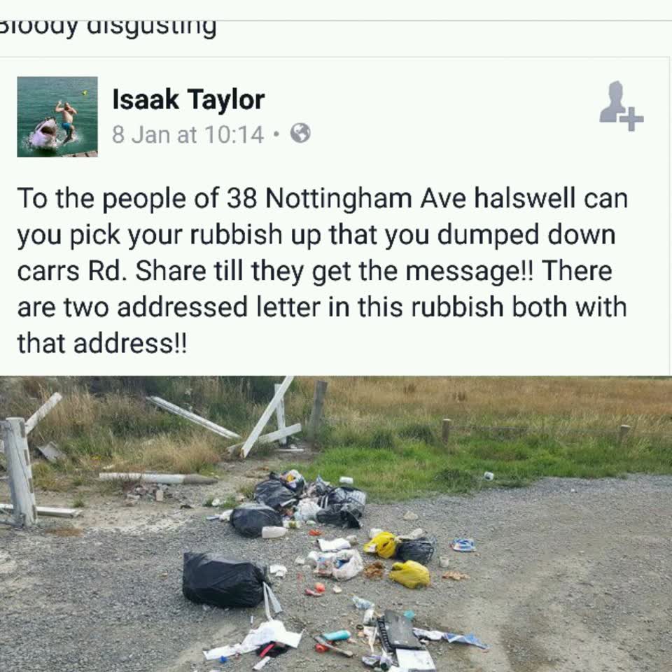 The photograph attached to this rubbish/recycling report