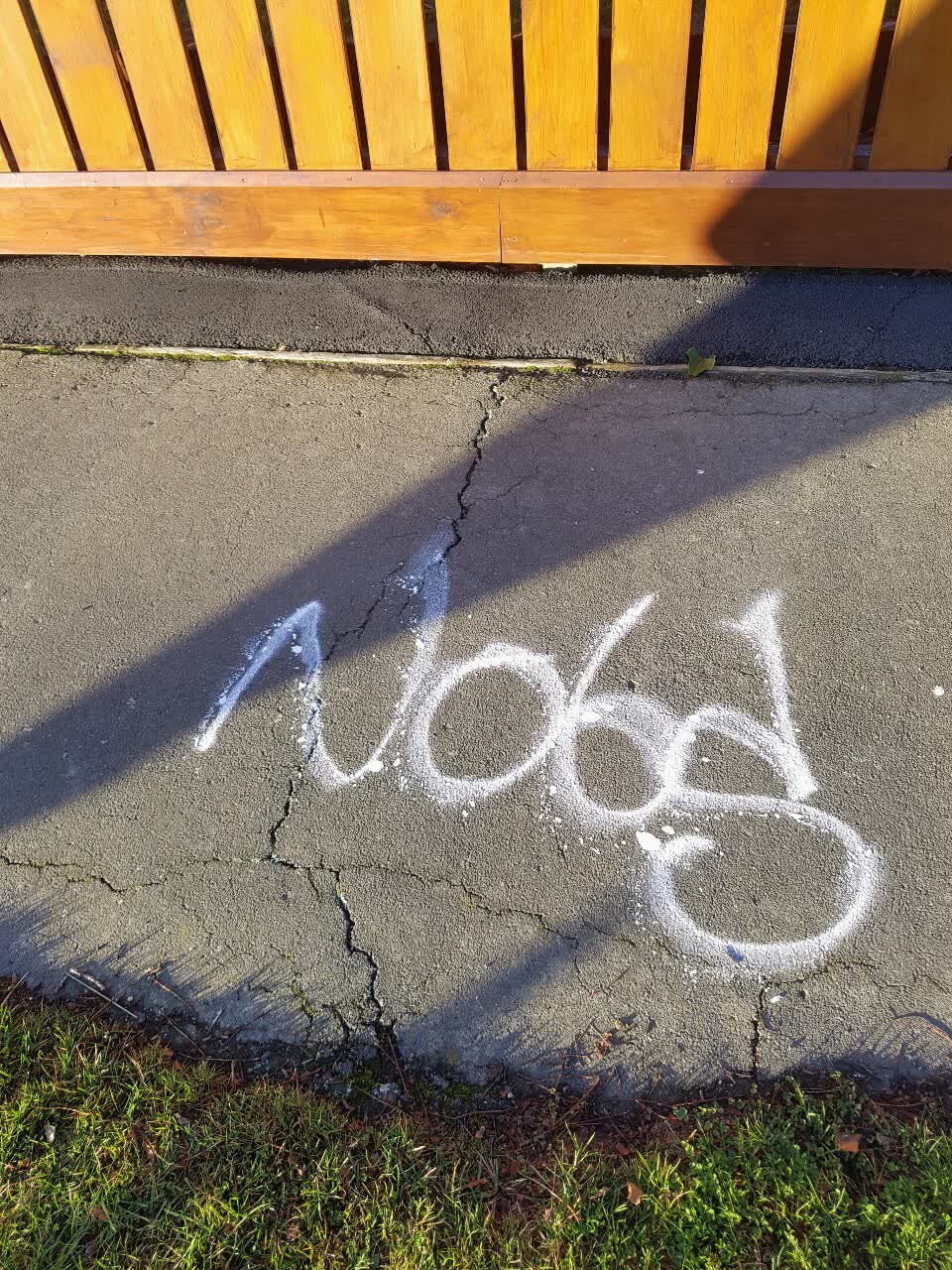 The photograph attached to this graffiti report