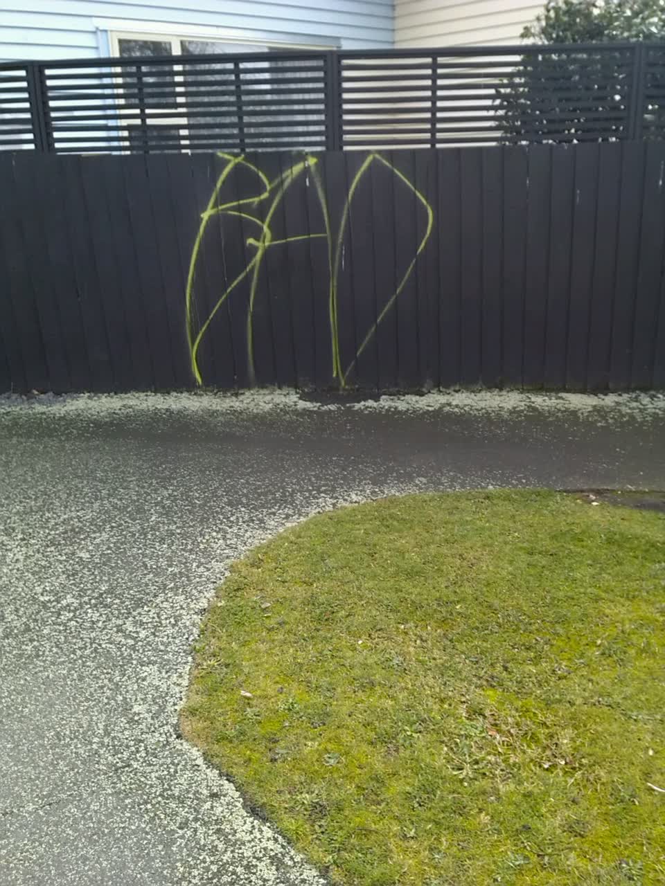 The photograph attached to this graffiti report