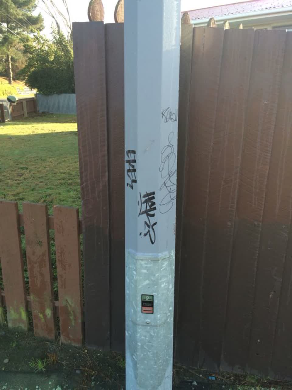 The photograph attached to this graffiti report