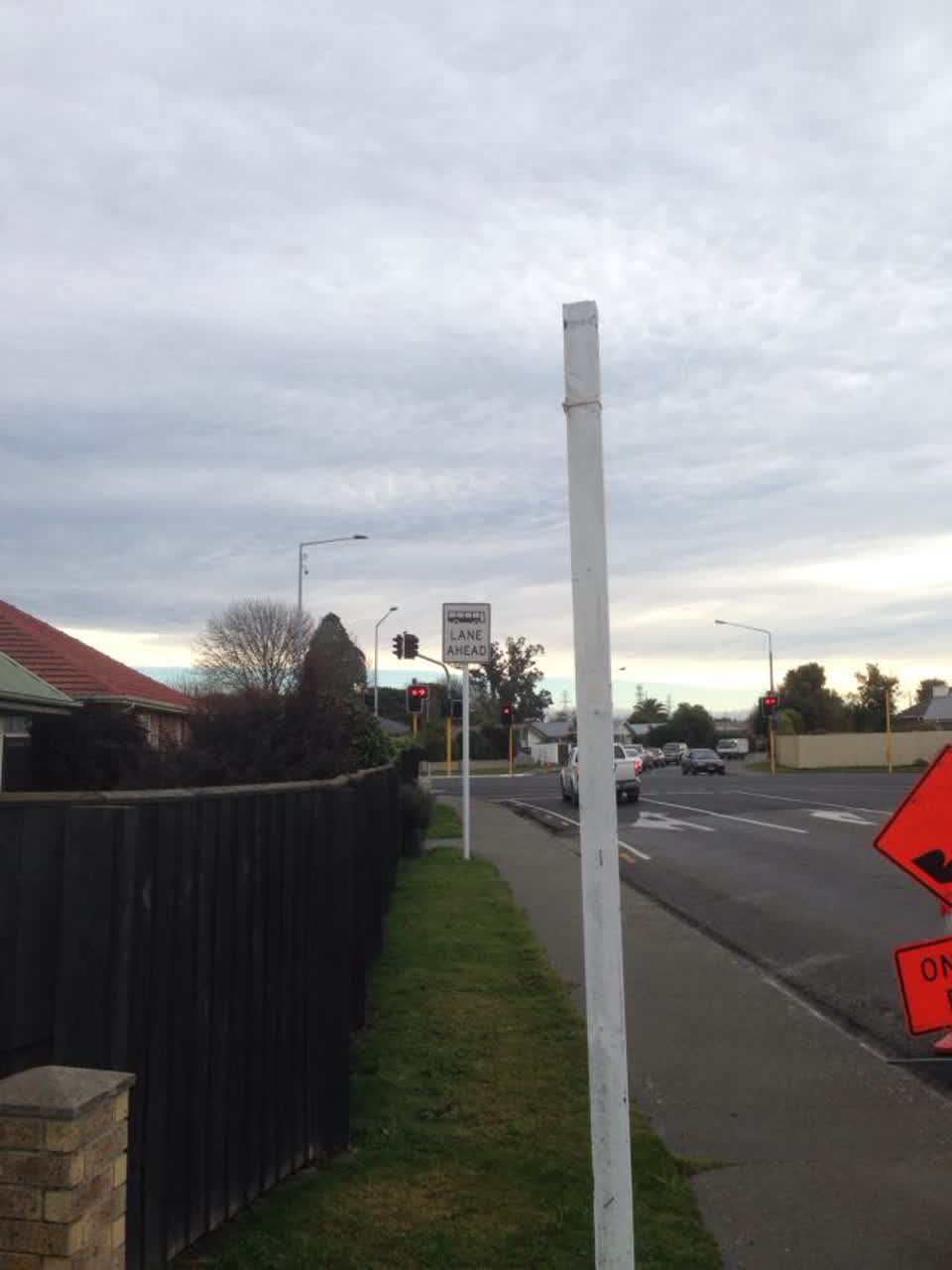 The photograph attached to this roading/streets report
