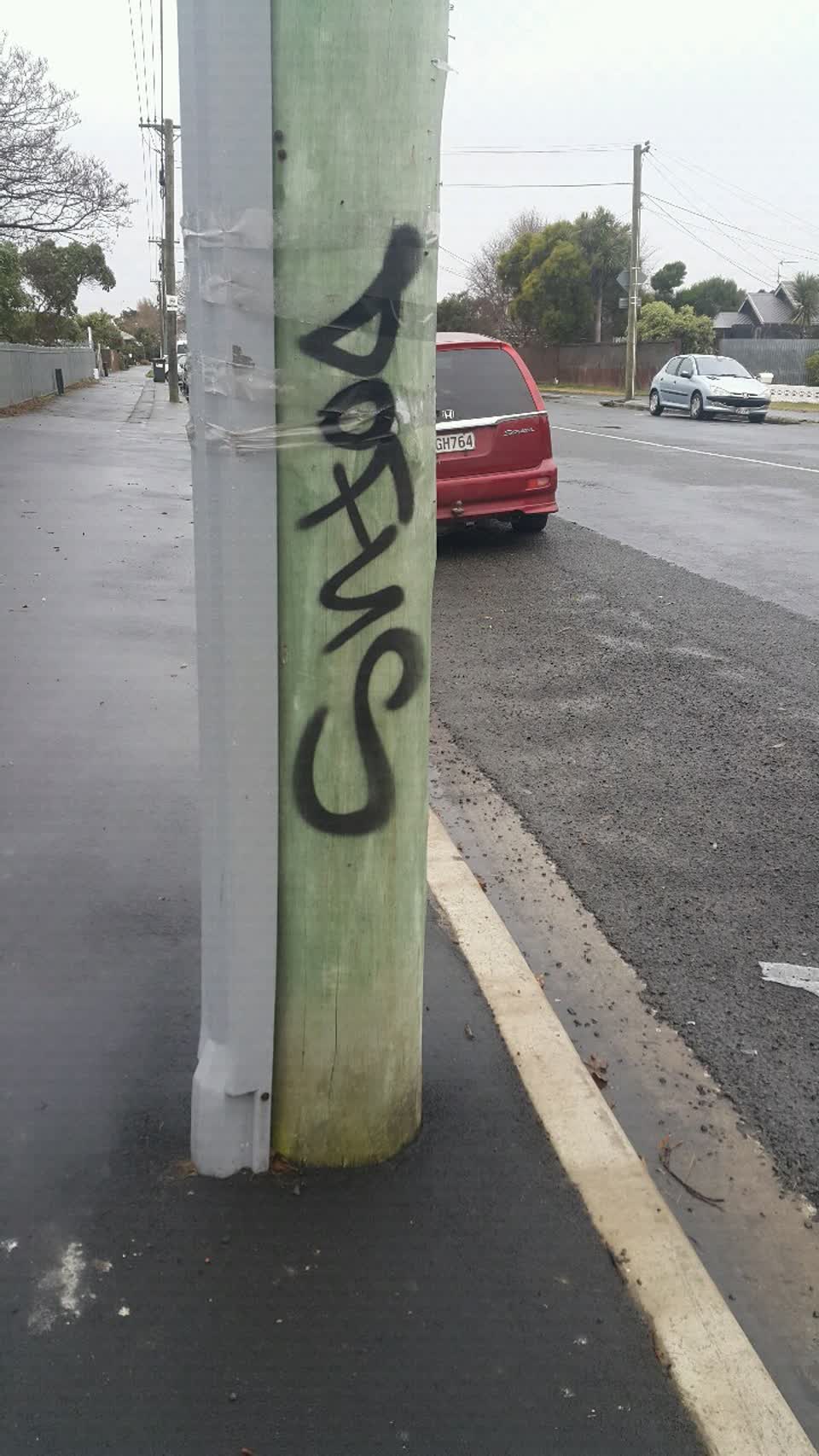 The photograph attached to this graffiti report
