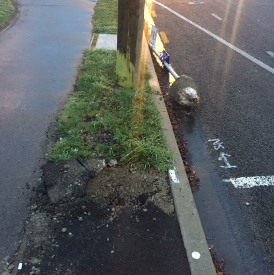 The photograph attached to this roading/streets report