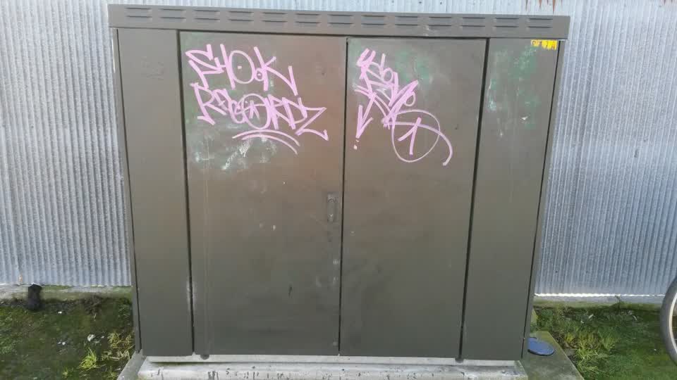 The photograph attached to this graffiti report
