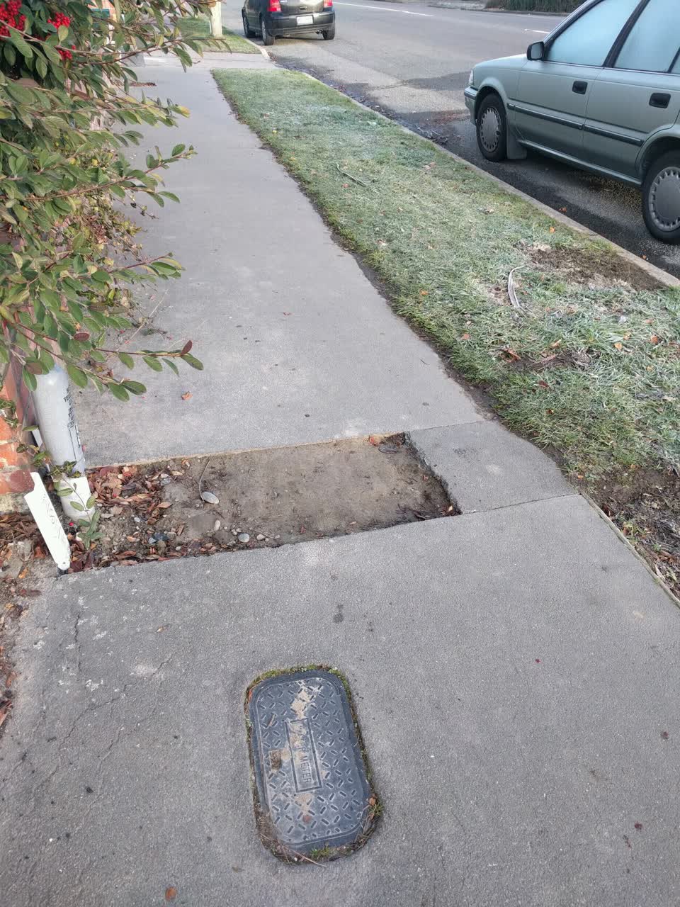 The photograph attached to this roading/streets report