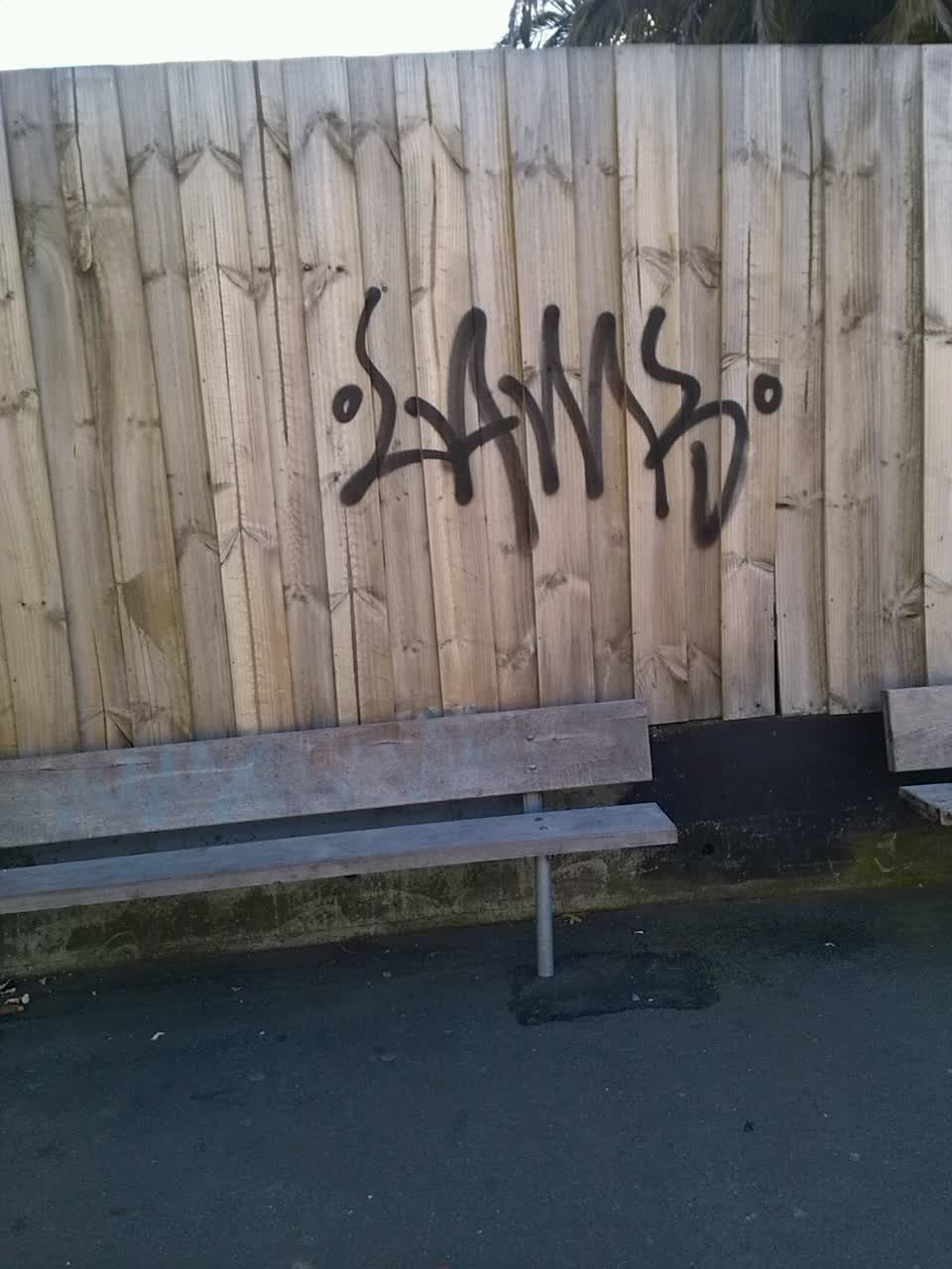 The photograph attached to this graffiti report