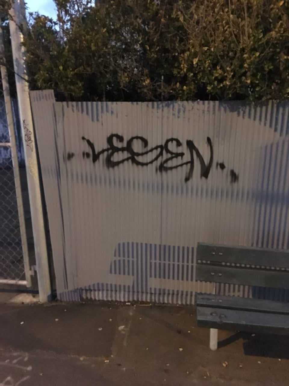 The photograph attached to this graffiti report