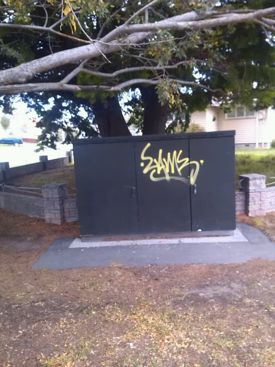 The photograph attached to this graffiti report