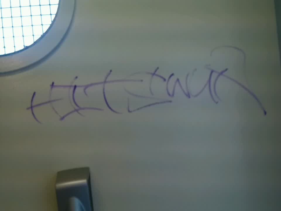 The photograph attached to this graffiti report