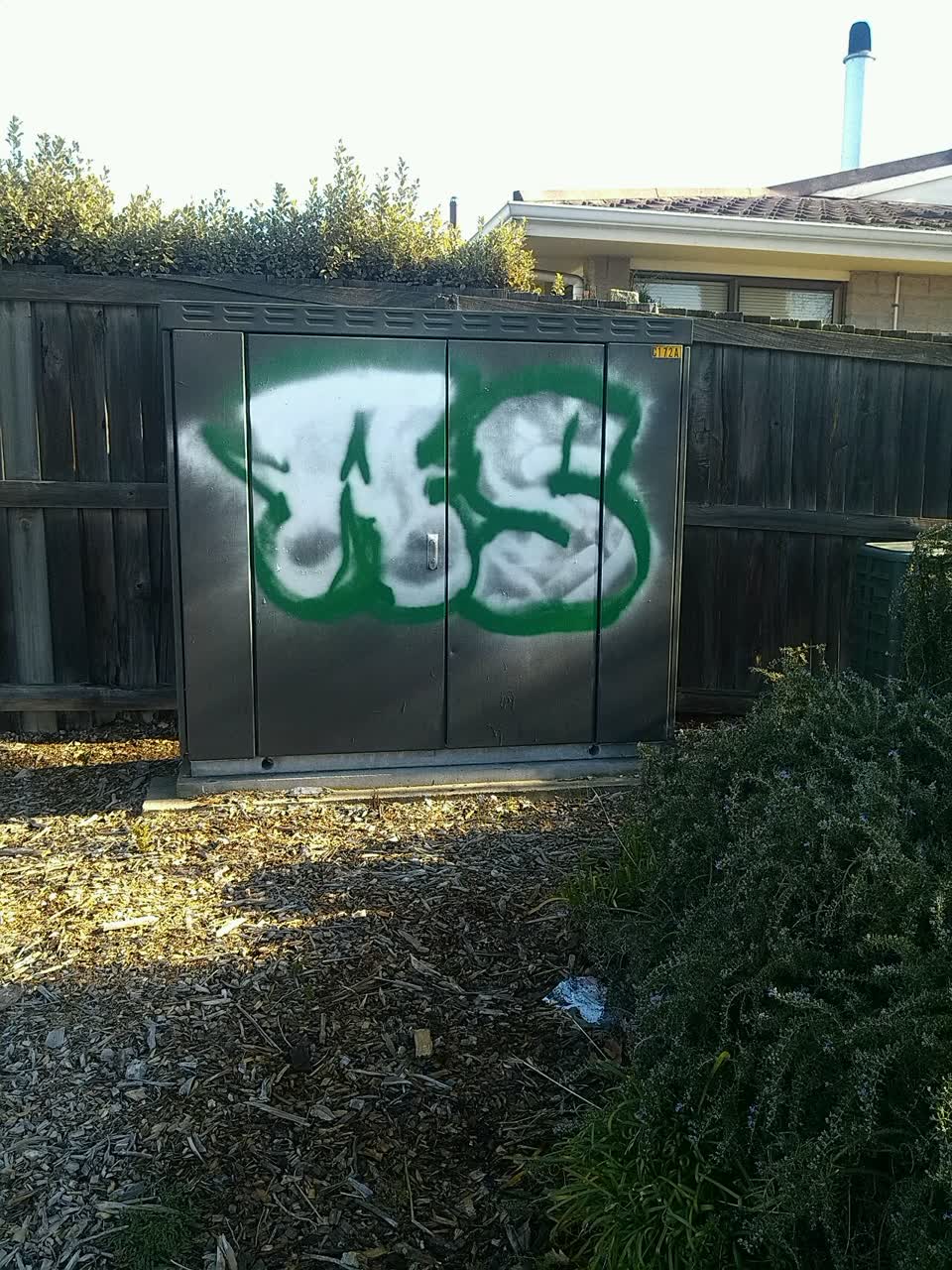 The photograph attached to this graffiti report