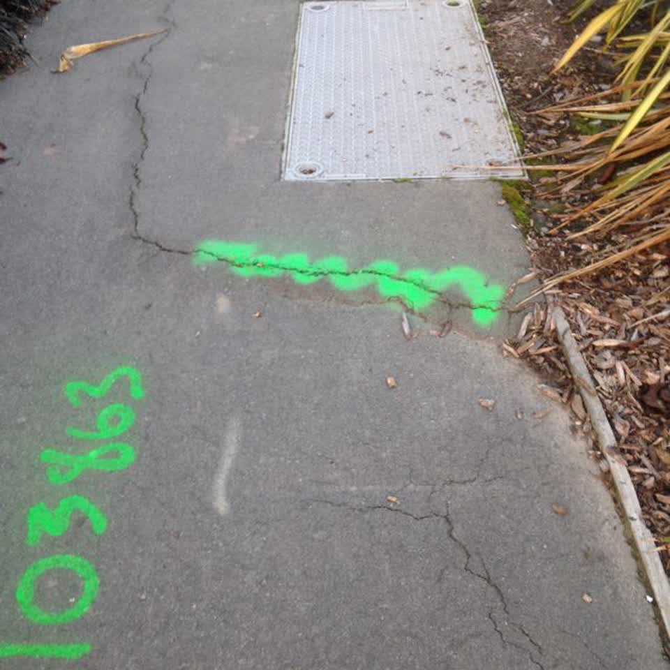 The photograph attached to this roading/streets report