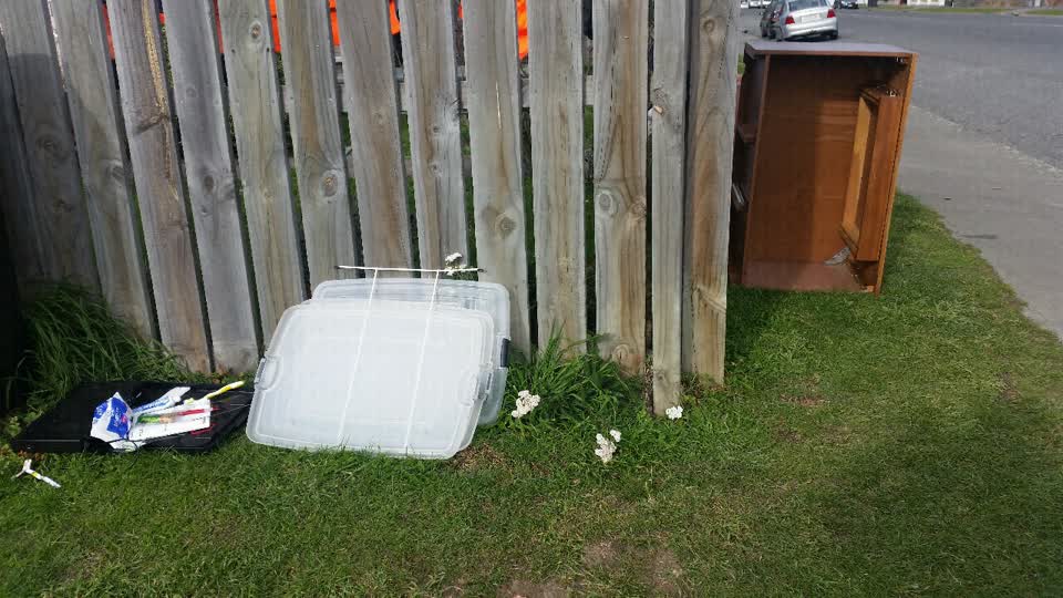 The photograph attached to this rubbish/recycling report