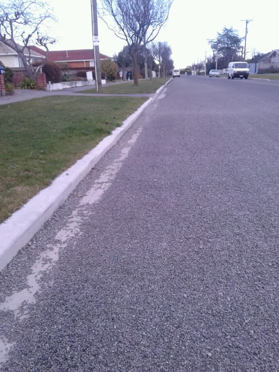 The photograph attached to this roading/streets report