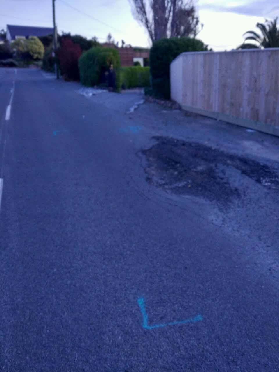 The photograph attached to this roading/streets report