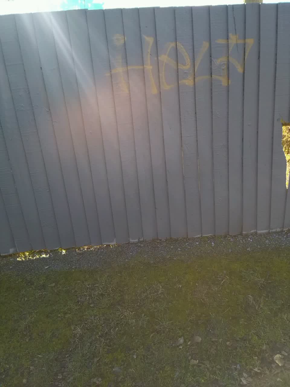 The photograph attached to this graffiti report