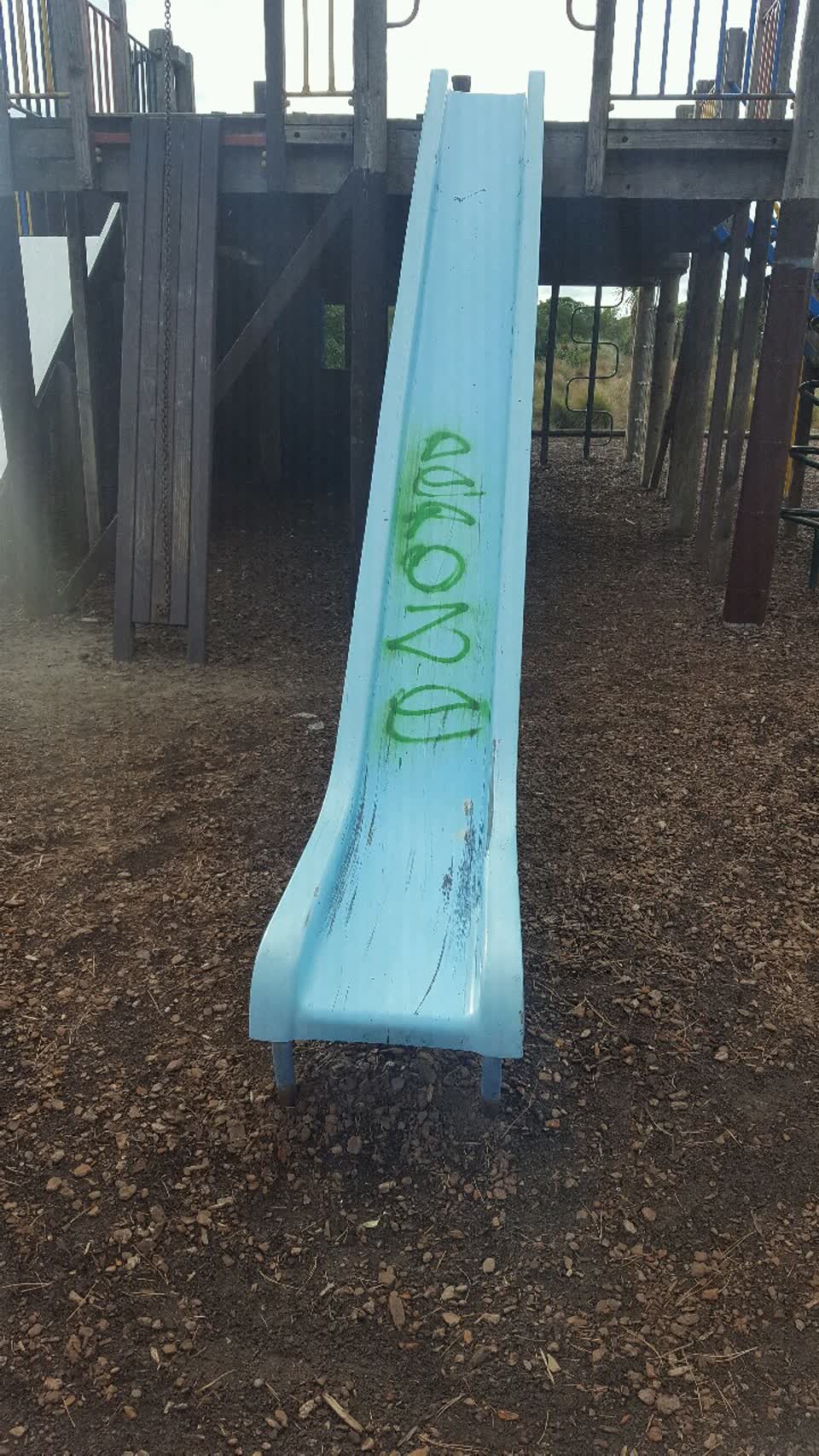 The photograph attached to this graffiti report