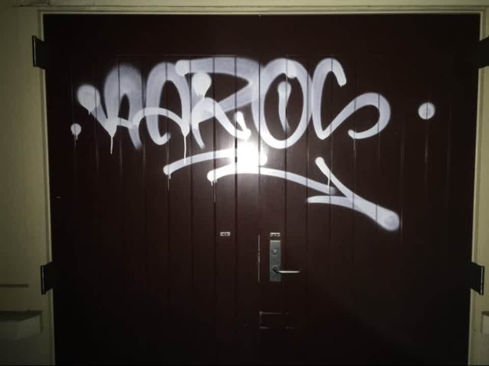 The photograph attached to this graffiti report