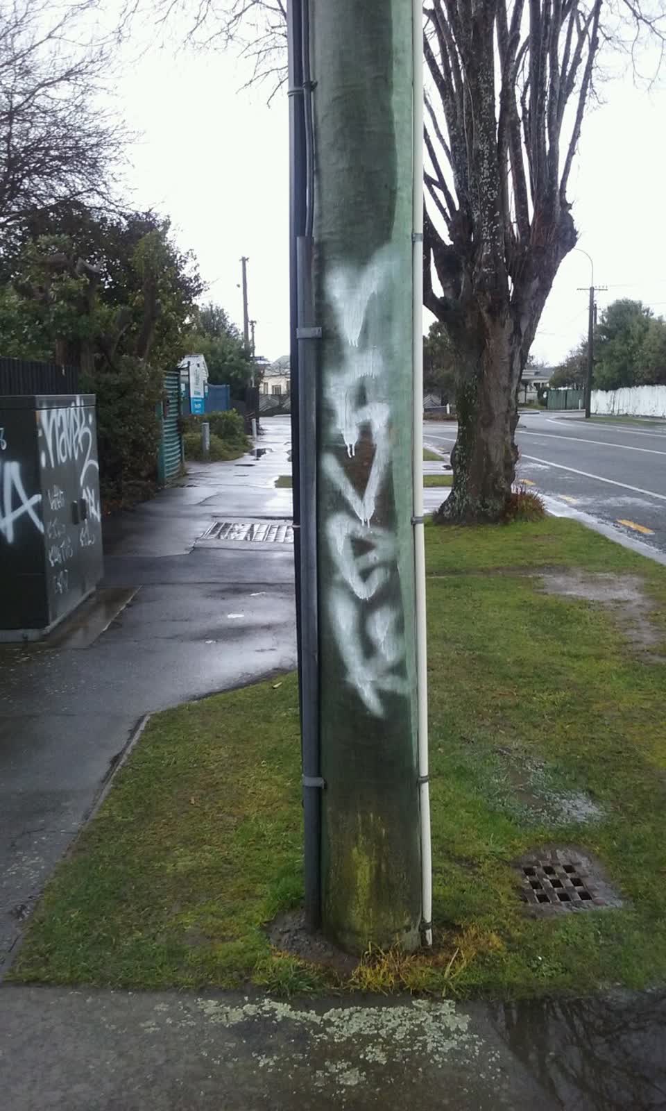 The photograph attached to this graffiti report