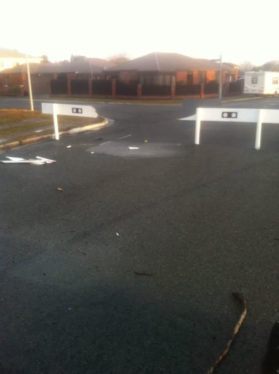 The photograph attached to this roading/streets report