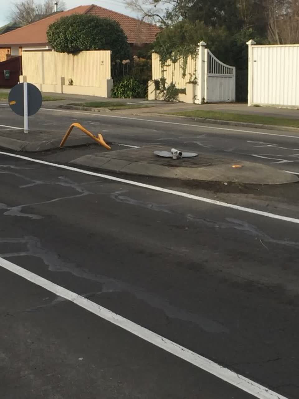 The photograph attached to this roading/streets report
