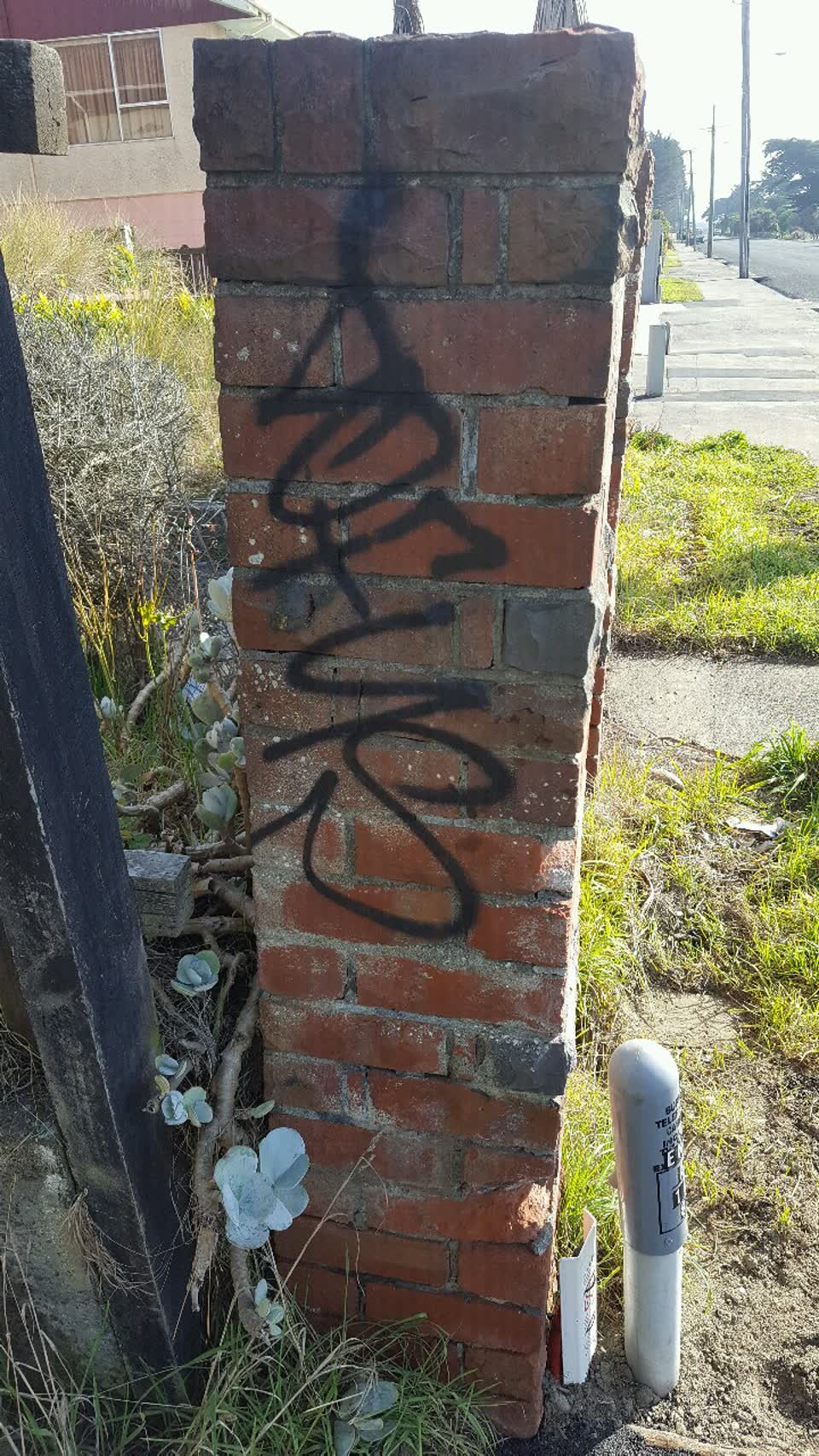 The photograph attached to this graffiti report