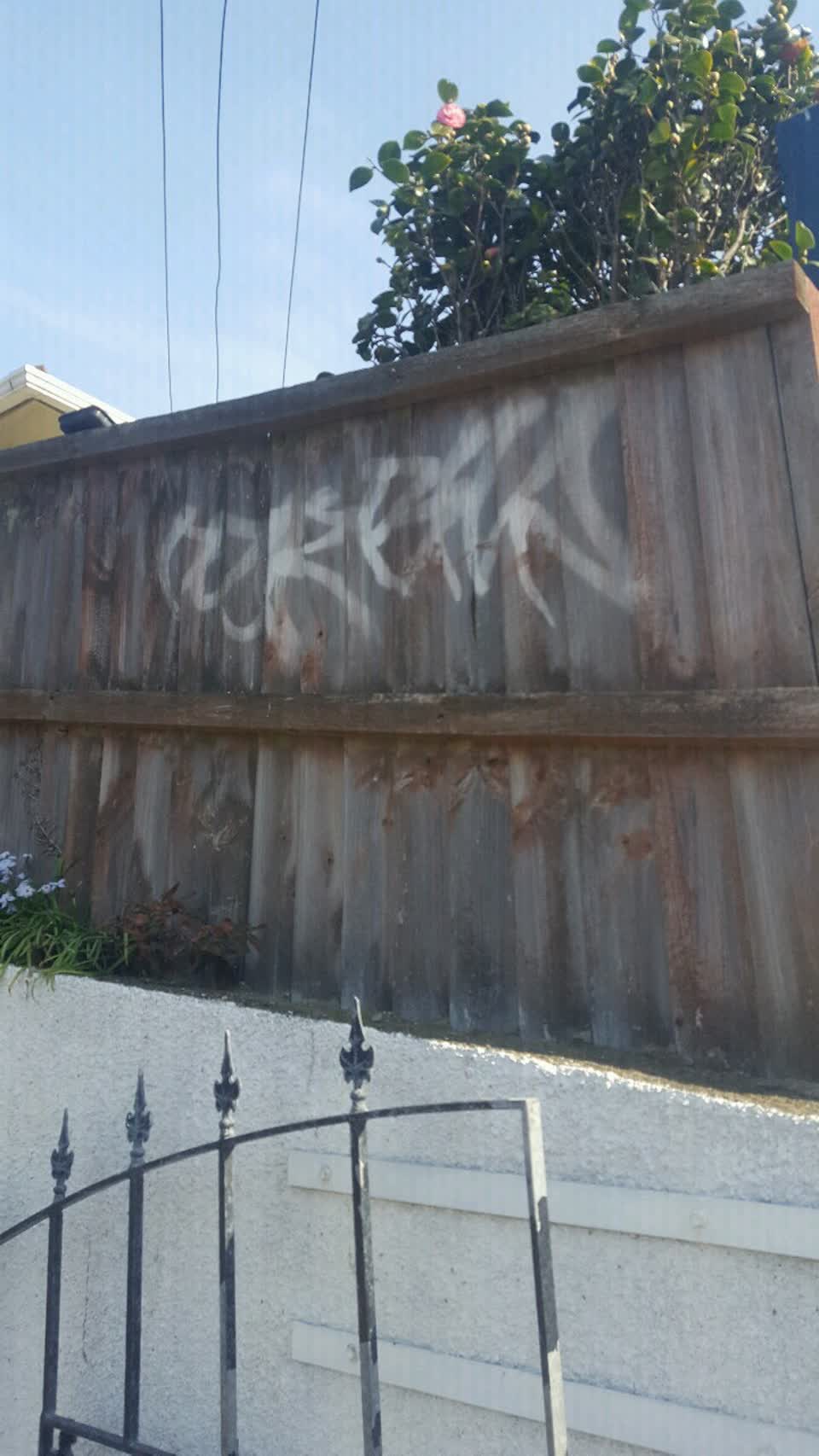 The photograph attached to this graffiti report