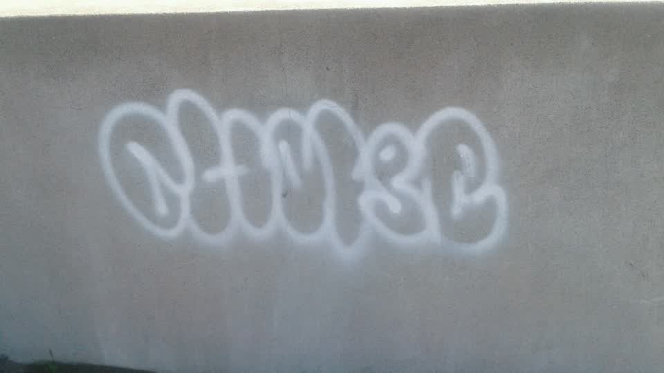 The photograph attached to this graffiti report