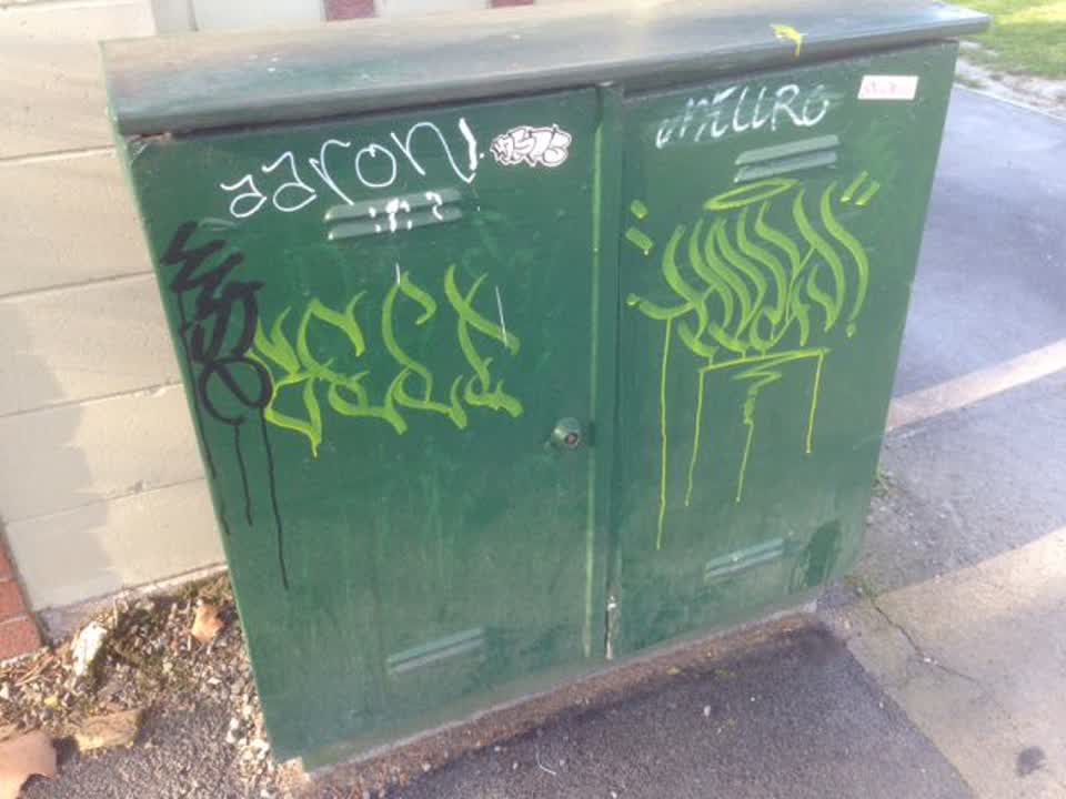 The photograph attached to this graffiti report