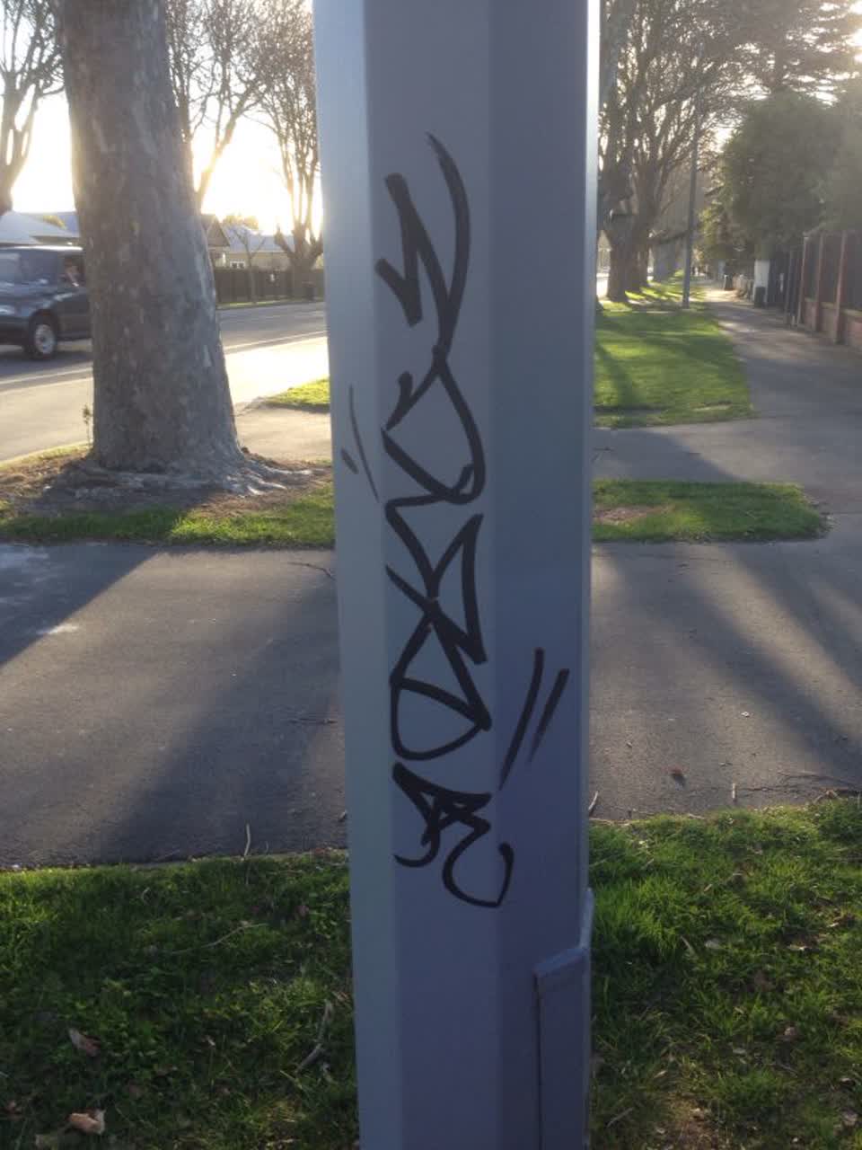 The photograph attached to this graffiti report