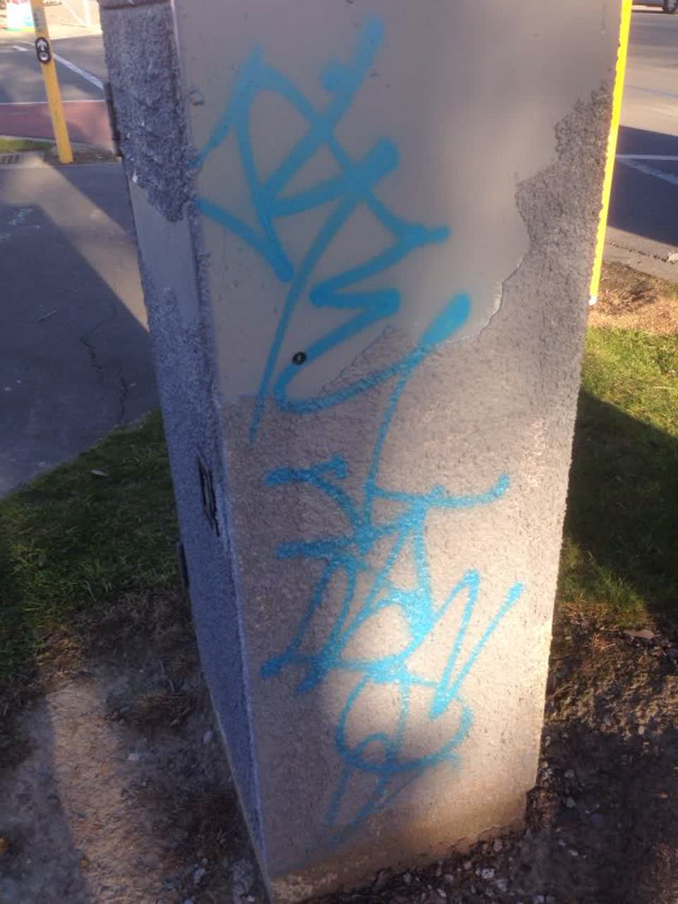 The photograph attached to this graffiti report