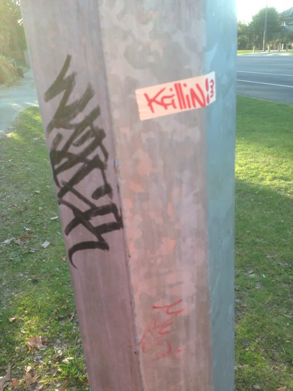 The photograph attached to this graffiti report
