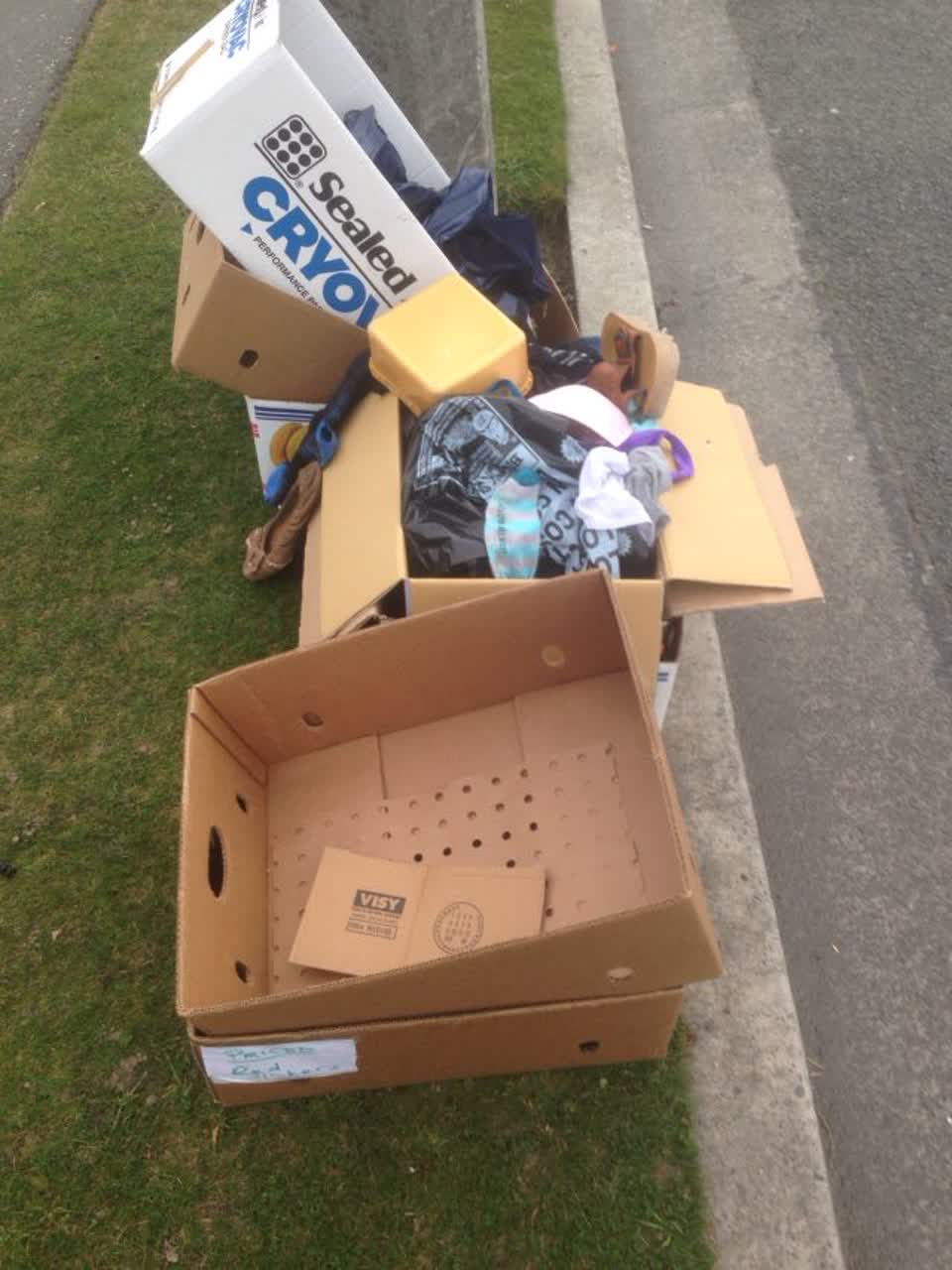 The photograph attached to this rubbish/recycling report