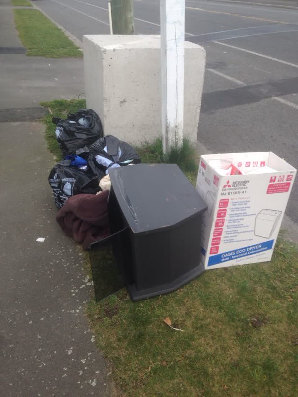 The photograph attached to this rubbish/recycling report