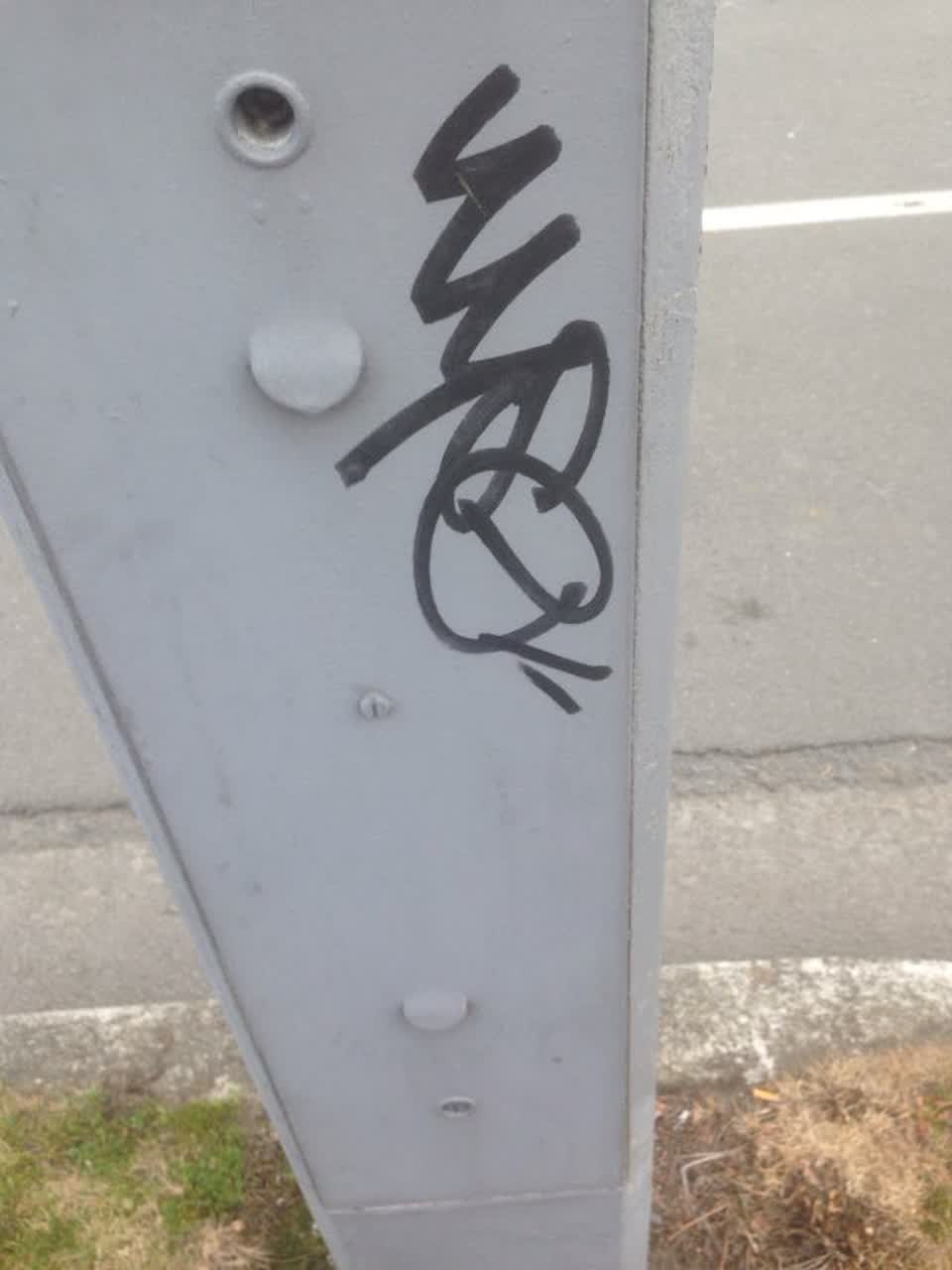 The photograph attached to this graffiti report