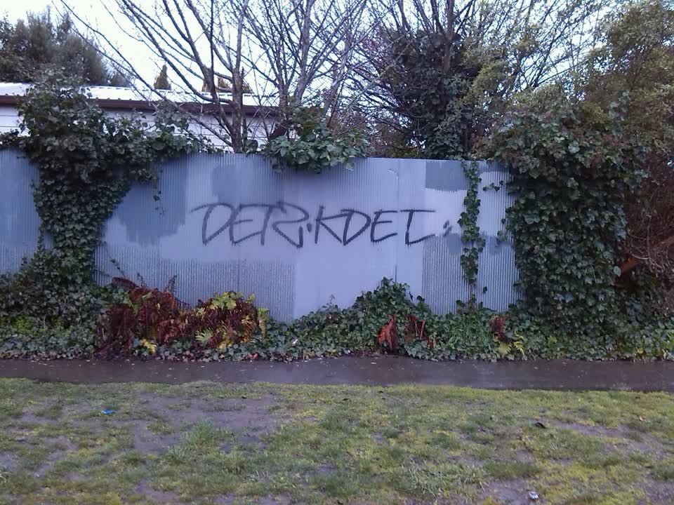 The photograph attached to this graffiti report