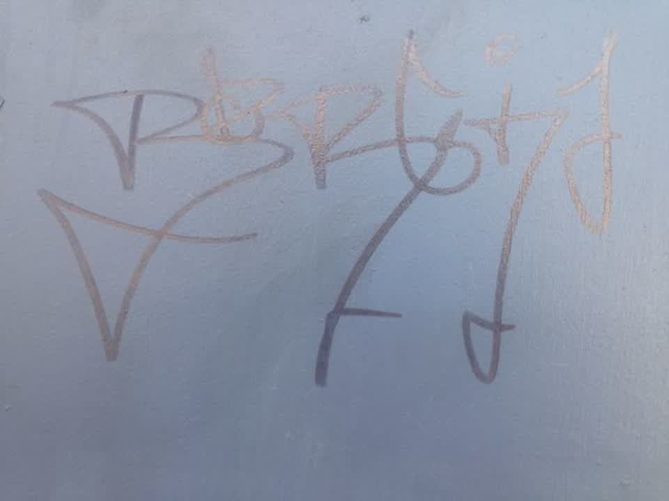 The photograph attached to this graffiti report